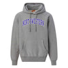 Northwestern University Wildcats Men's MV Super-Heavy Pro-Weave Fleece Graphite Hooded Sweatshirt with Two Color Arch Design