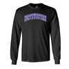 Northwestern University Wildcats Men's MV Black Classic Long Sleeve Tee with Two Color Arch Design