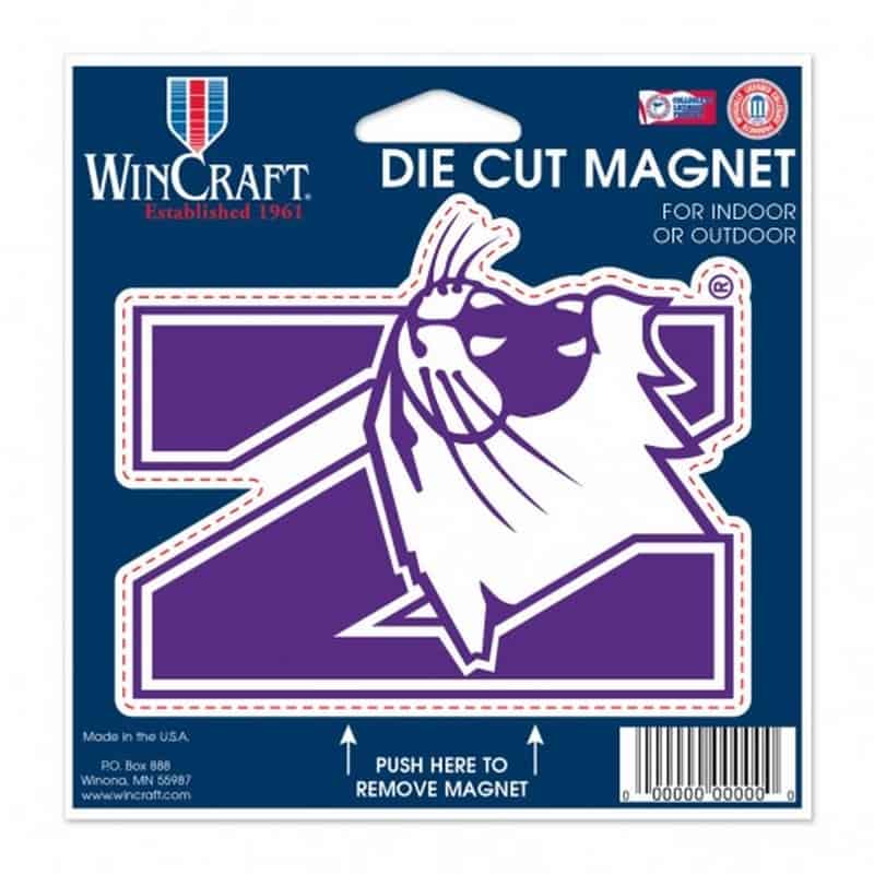 Northwestern Wildcats Die Cut Magnet with N-Cat Design 4.5" x 6"