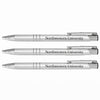 Northwestern University Wildcats Laser Engraved Silver Aura Pen Pack of 3