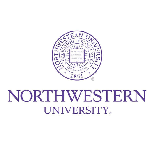 Northwestern University Wildcats Static Cling Inside Application Decal with Seal Design 4"X6.5"