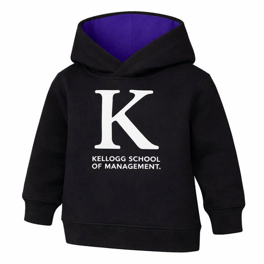 Northwestern I Kellogg Colosseum Toddler Black Hooded Sweatshirt with K Design