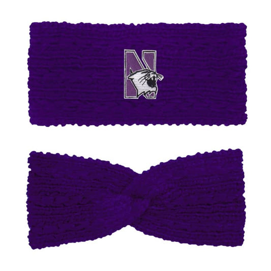 Northwestern University Wildcats Adaline Solid Purple Knit Twist Ear Band