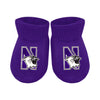Northwestern University Wildcats Purple Newborn Booties With N-Cat Design-2