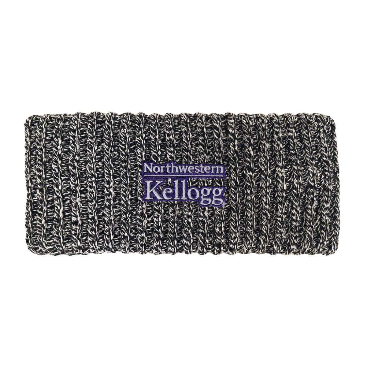 Northwestern I Kellogg Sloane Black Marled Yarn Ribbed Ear Band
