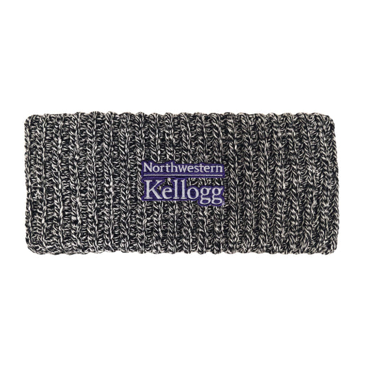 Northwestern I Kellogg Sloane Black Marled Yarn Ribbed Ear Band