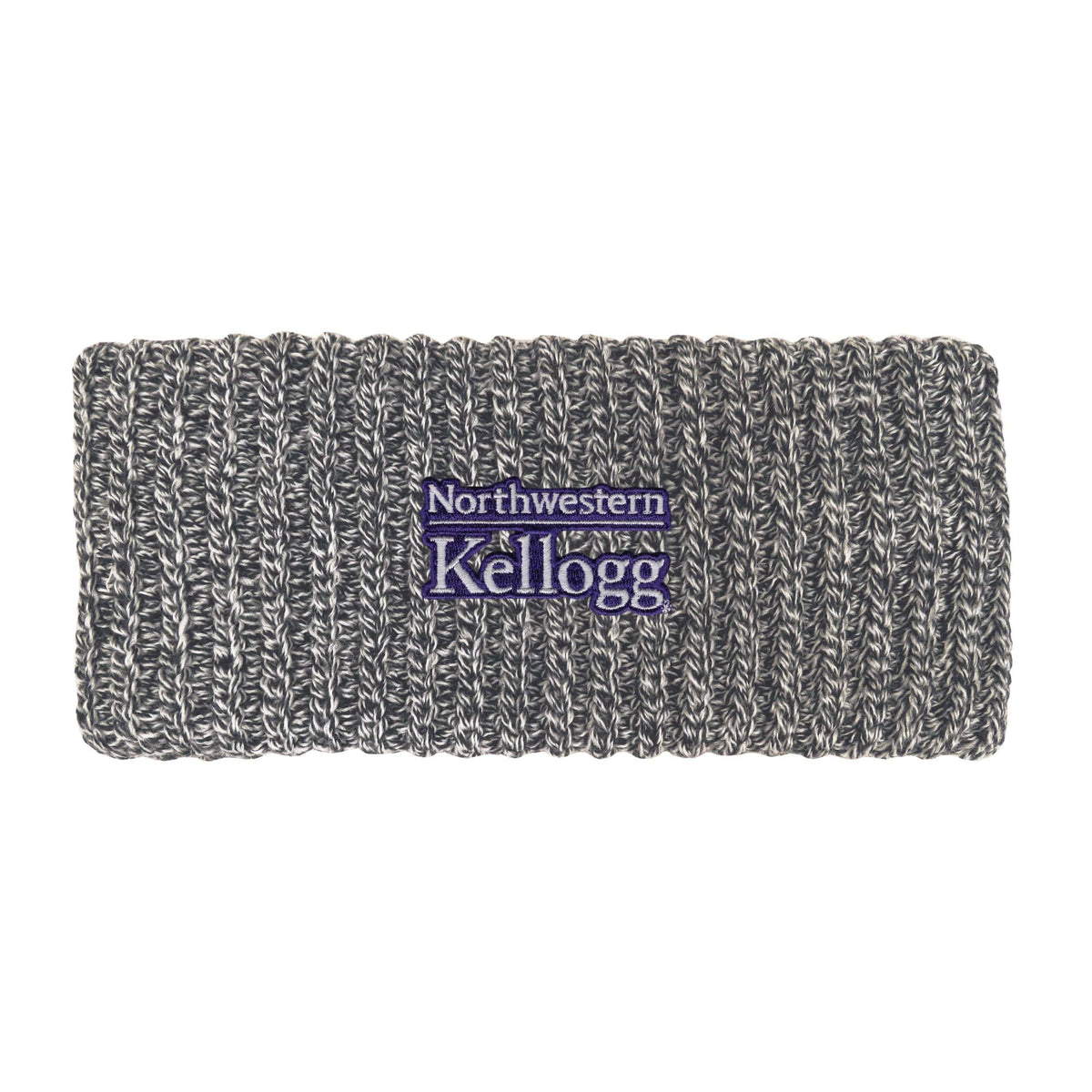 Northwestern I Kellogg Sloane Charcoal Marled Yarn Ribbed Ear Band