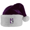 Northwestern University Wildcats Purple Velour Santa Hat with N-Cat Design