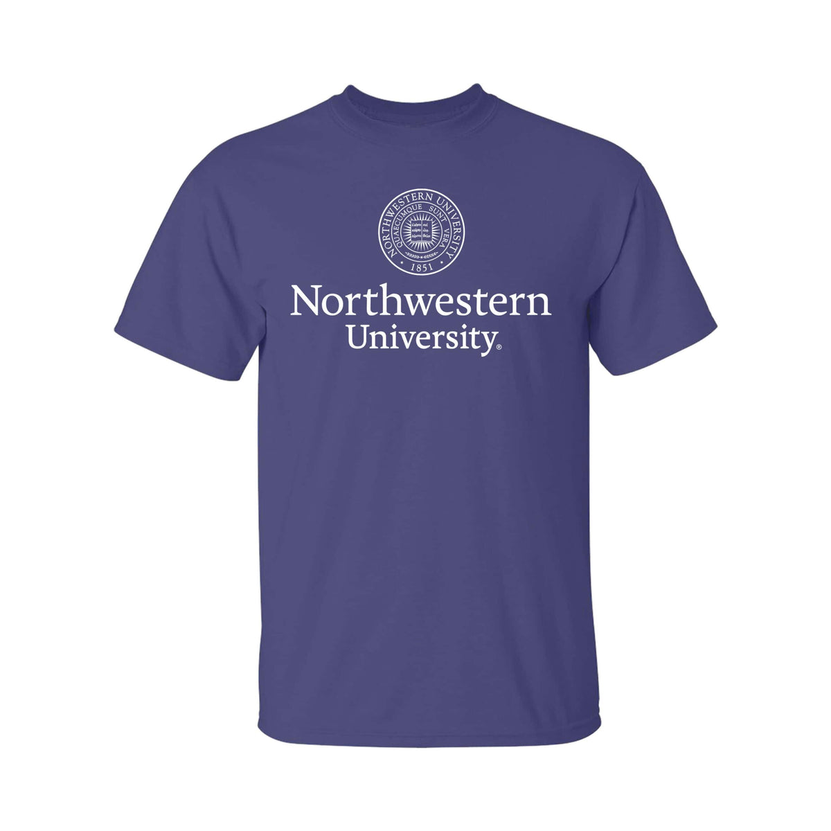 Northwestern University Wildcats Men's MV Purple Classic Tee with Seal Design