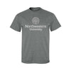 Northwestern University Wildcats Men's MV Graphite Classic Tee with Seal Design in White