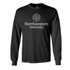 Northwestern University Wildcats Men's MV Black Classic Long Sleeve Tee with Seal Design