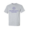 Northwestern University Wildcats Men's MV Heather Grey Classic Tee with Seal Design