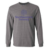 Northwestern University Wildcats Men's MV Graphite Classic Long Sleeve Tee with Seal Design in Purple