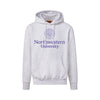 Northwestern University Wildcats Men's MV Super-Heavy Pro-Weave Fleece Marble Heather Hooded Sweatshirt with Seal Design