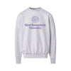 Northwestern University Wildcats Men's MV Pro-Weave Super-Heavy Marble Heather Crewneck Sweatshirt with Seal Design