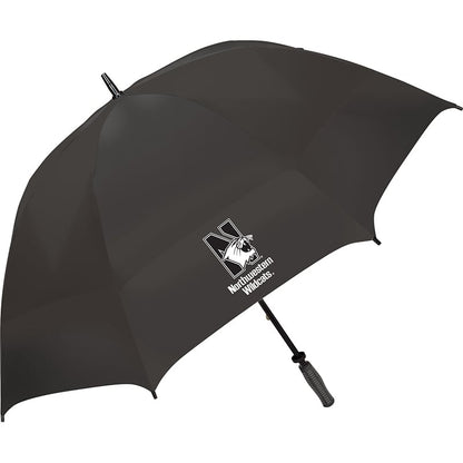 Northwestern University Wildcats 68" Supersized Solid Black Vented Golf Umbrella