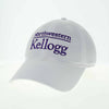 Northwestern Wildcats Legacy Unconstructed Adjustable White Hat with Kellogg Design-2