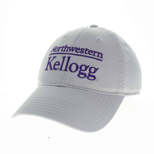 Northwestern University Wildcats Legacy Unconstructed Adjustable Silver Hat with Kellogg Design