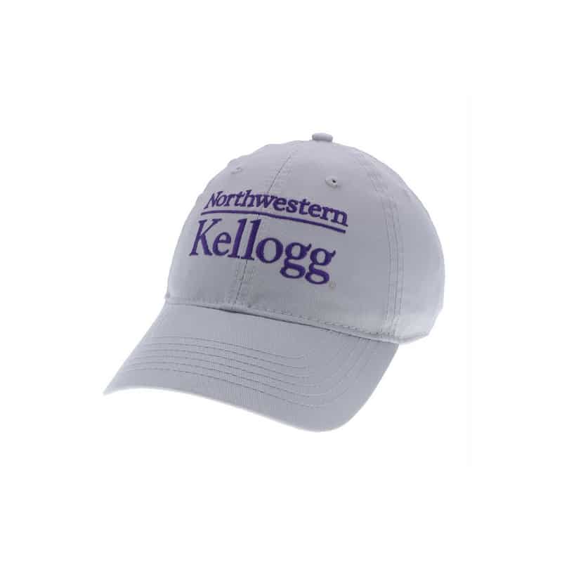 Northwestern Wildcats Legacy Unconstructed Adjustable Light Grey Hat with Kellogg Design