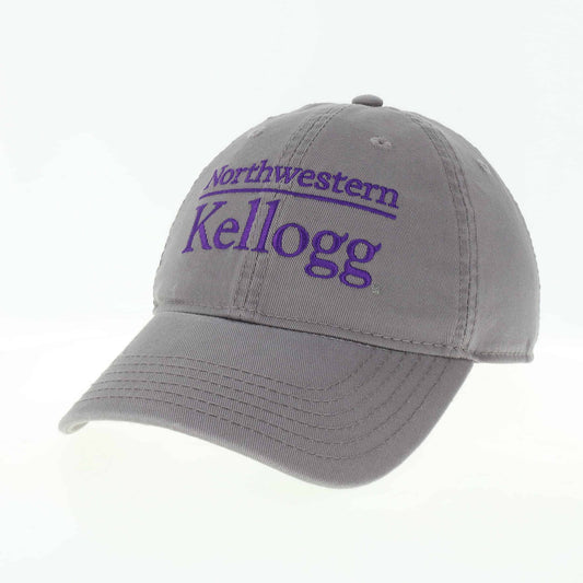Northwestern University Wildcats Legacy Unconstructed Adjustable Grey Hat with Kellogg Design