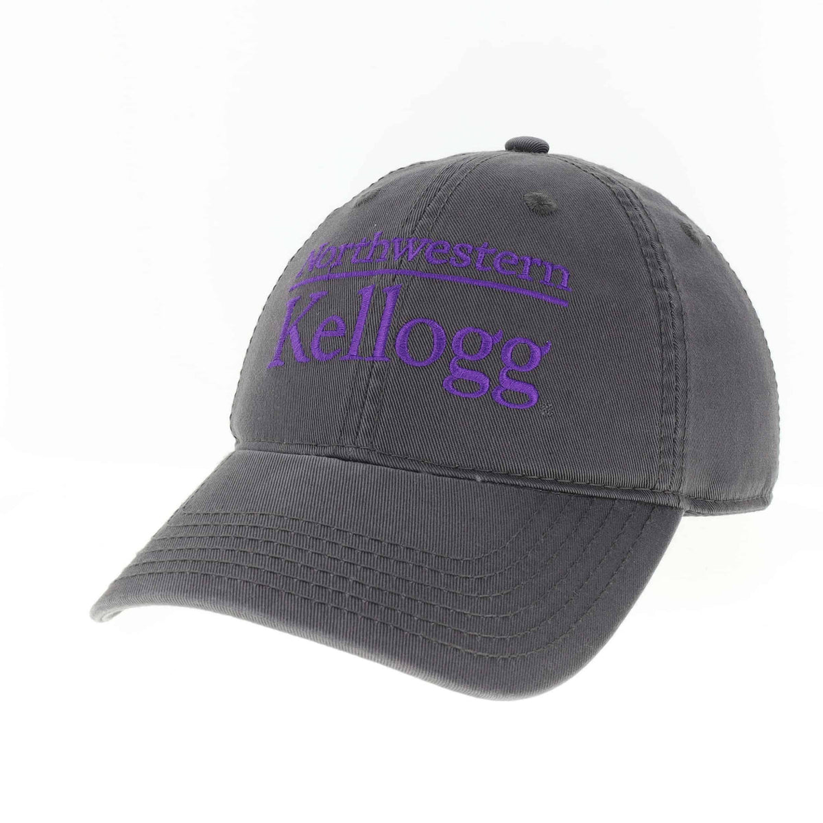 Northwestern Wildcats Legacy Unconstructed Adjustable Charcoal Grey Hat with Kellogg Design-2