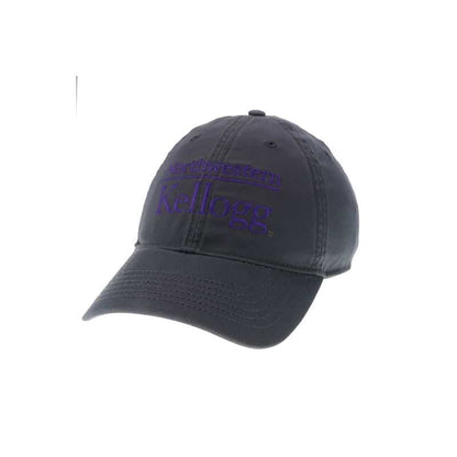 Northwestern Wildcats Legacy Unconstructed Adjustable Charcoal Grey Hat with Kellogg Design