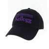Northwestern Wildcats Legacy Unconstructed Adjustable Black Hat with Purple Kellogg Design-2