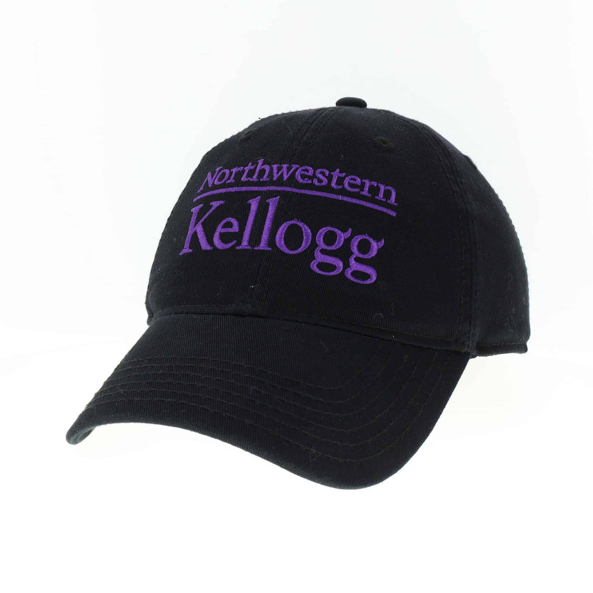 Northwestern Wildcats Legacy Unconstructed Adjustable Black Hat with Purple Kellogg Design-2