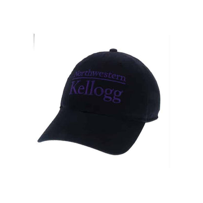 Northwestern Wildcats Legacy Unconstructed Adjustable Black Hat with Purple Kellogg Design