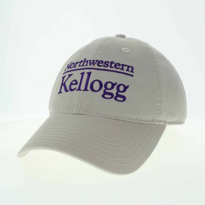 Northwestern University Wildcats Legacy Unconstructed Adjustable Almond Cream Hat with Purple Kellogg Design-2