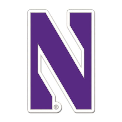 Northwestern Wildcats Silver Tone Purple Collectors Enamel Pin with Stylized N Design