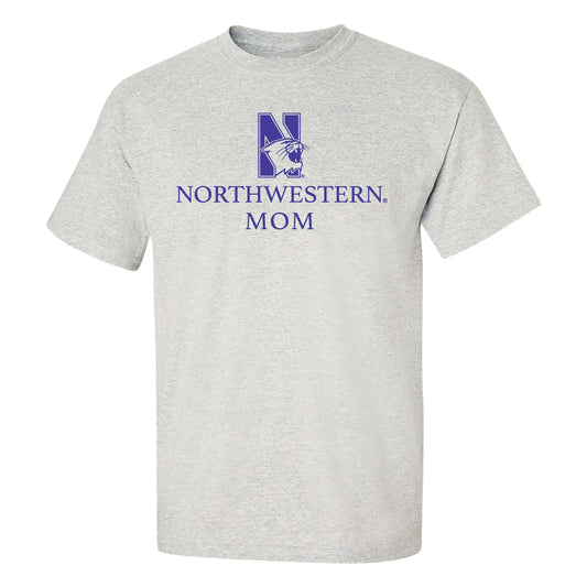 Northwestern University Wildcats Men's MV Marble Heather Classic Tee with Northwestern Mom & N-Cat Design