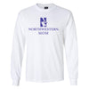 Northwestern University Wildcats Men's MV White Classic Long Sleeve Tee with Northwestern Mom & N-Cat Design