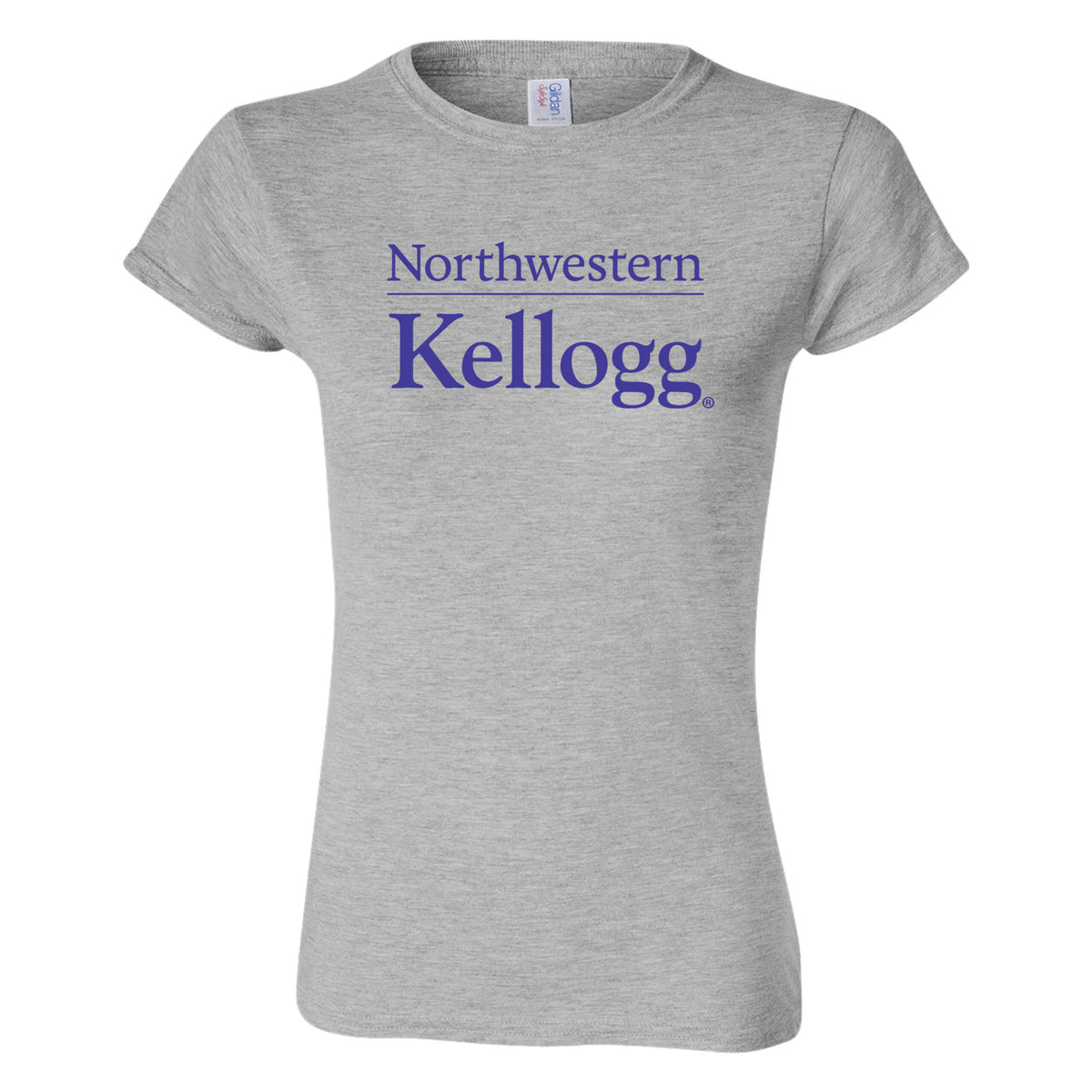 Northwestern I Kellogg Women's MV Softstyle Sport Grey Tee Shirt