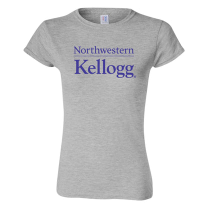 Northwestern I Kellogg Women's MV Softstyle Sport Grey Tee Shirt