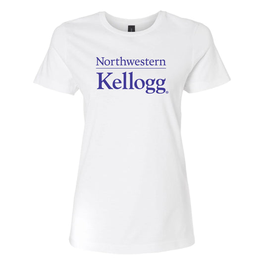 Northwestern I Kellogg Women's MV Softstyle White Tee Shirt