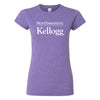 Northwestern I Kellogg Women's MV Softstyle Heather Purple Tee Shirt
