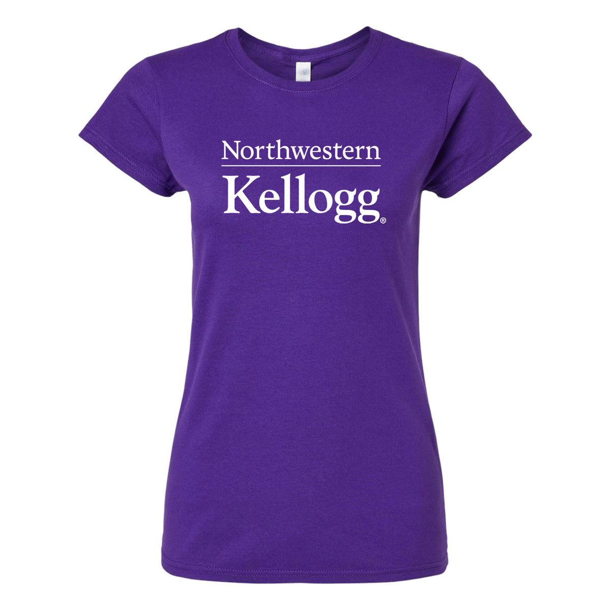 Northwestern I Kellogg Women's MV Softstyle Purple Tee Shirt