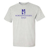 Northwestern University Wildcats Men's MV Marble Heather Classic Tee with Northwestern Dad & N-Cat Design