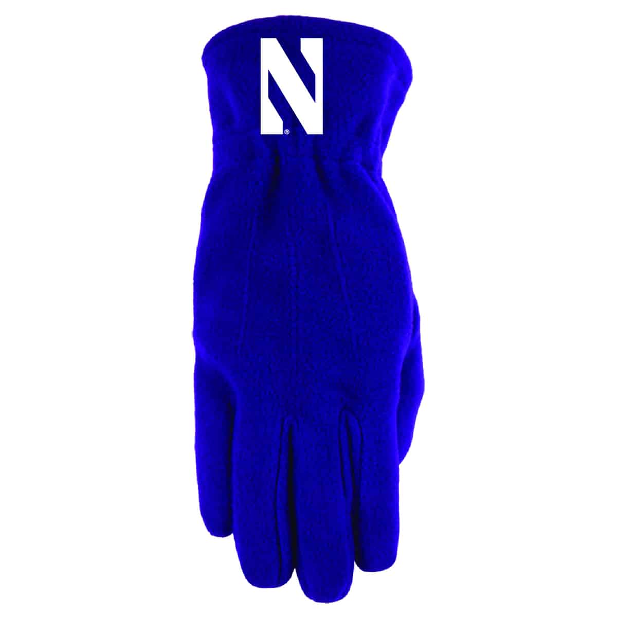 Northwestern University Wildcats Purple Polar Fleece Gloves With Stylized N Design