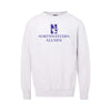 Northwestern University Wildcats Men's MV Fundamental Fleece Marble Heather Crewneck Sweatshirt with Northwestern Alumni & N-Cat Design
