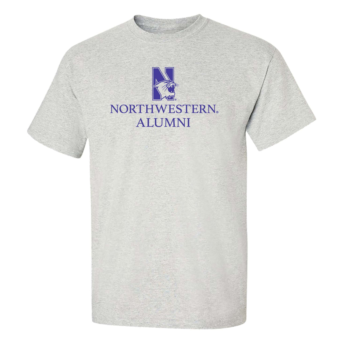 Northwestern University Wildcats Men's MV Marble Heather Classic Tee with Northwestern Alumni & N-Cat Design