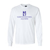Northwestern University Wildcats Men's MV White Classic Long Sleeve Tee with Northwestern Alumni & N-Cat Design