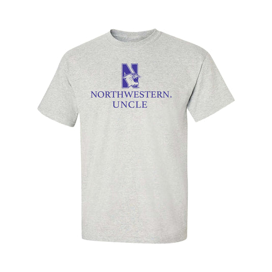 Northwestern University Wildcats Men's MV Marble Heather Classic Tee with Northwestern Uncle & N-Cat Design
