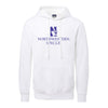 Northwestern University Wildcats Men's MV Fundamental Fleece White Hooded Sweatshirt with Northwestern Uncle & N-Cat Design