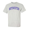 Northwestern University Wildcats Men's MV Marble Heather Classic Tee with Two Color Arch Design