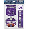 Northwestern University Wildcats Citrus Bowl 2021 Champions 3 Pack Decals