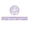 Northwestern University Wildcats Static Cling Inside Application Decal with Seal Design 3.5"X7.5"