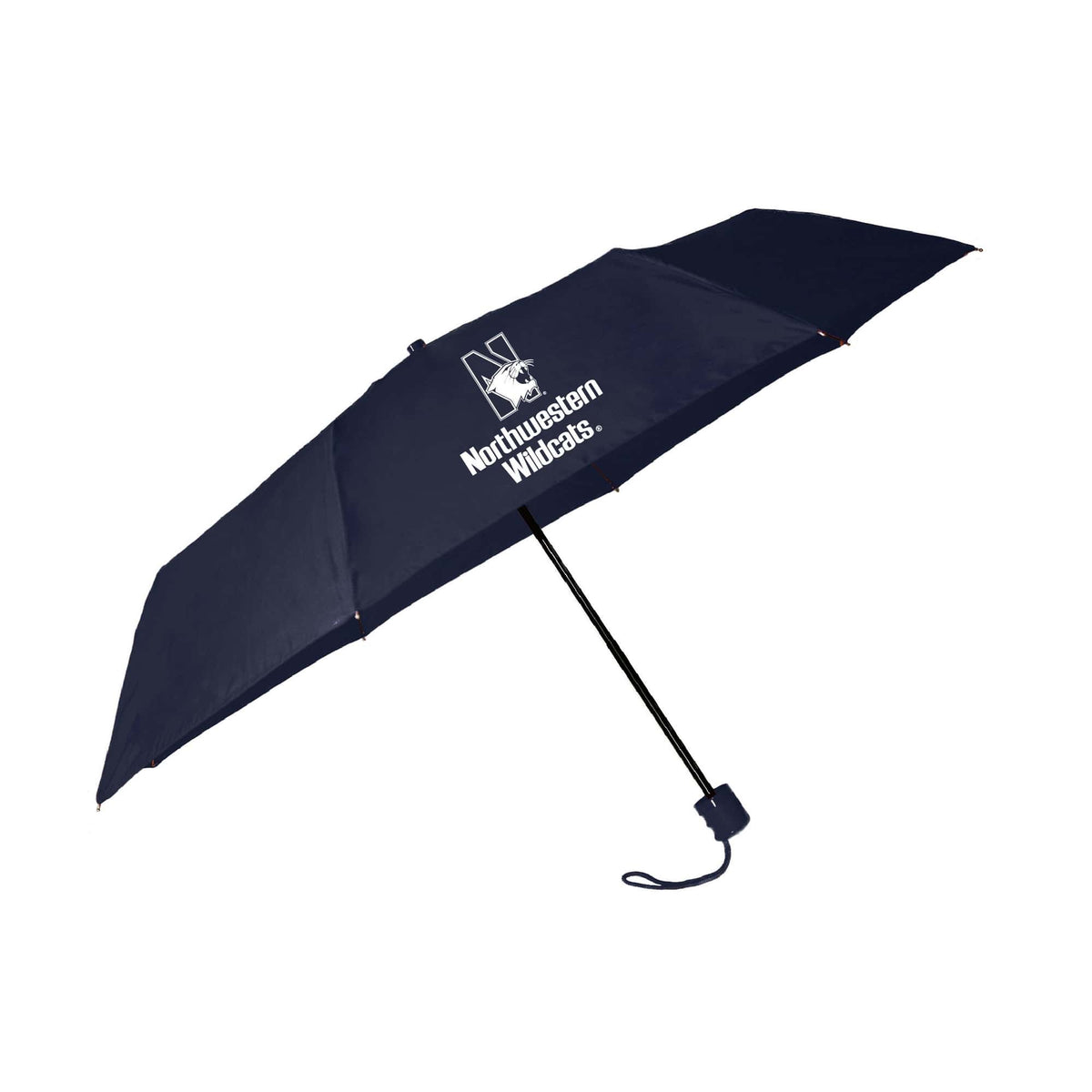Northwestern University Wildcats 42" Black Super Pocket Mini Folding Umbrella