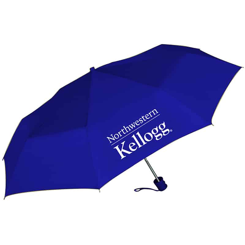 Northwestern I Kellogg 42" Purple Super Pocket Mini Folding Umbrella